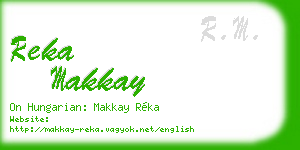 reka makkay business card